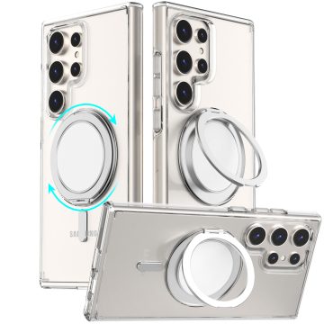 Transparent Phone Case with 360 Degree Stand for Samsung