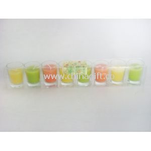 Set of 8pcs mini glass candle set