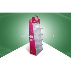 Strong POP Cardboard Display Floor Display Stands For Hellokitty Backbag Mobile Case